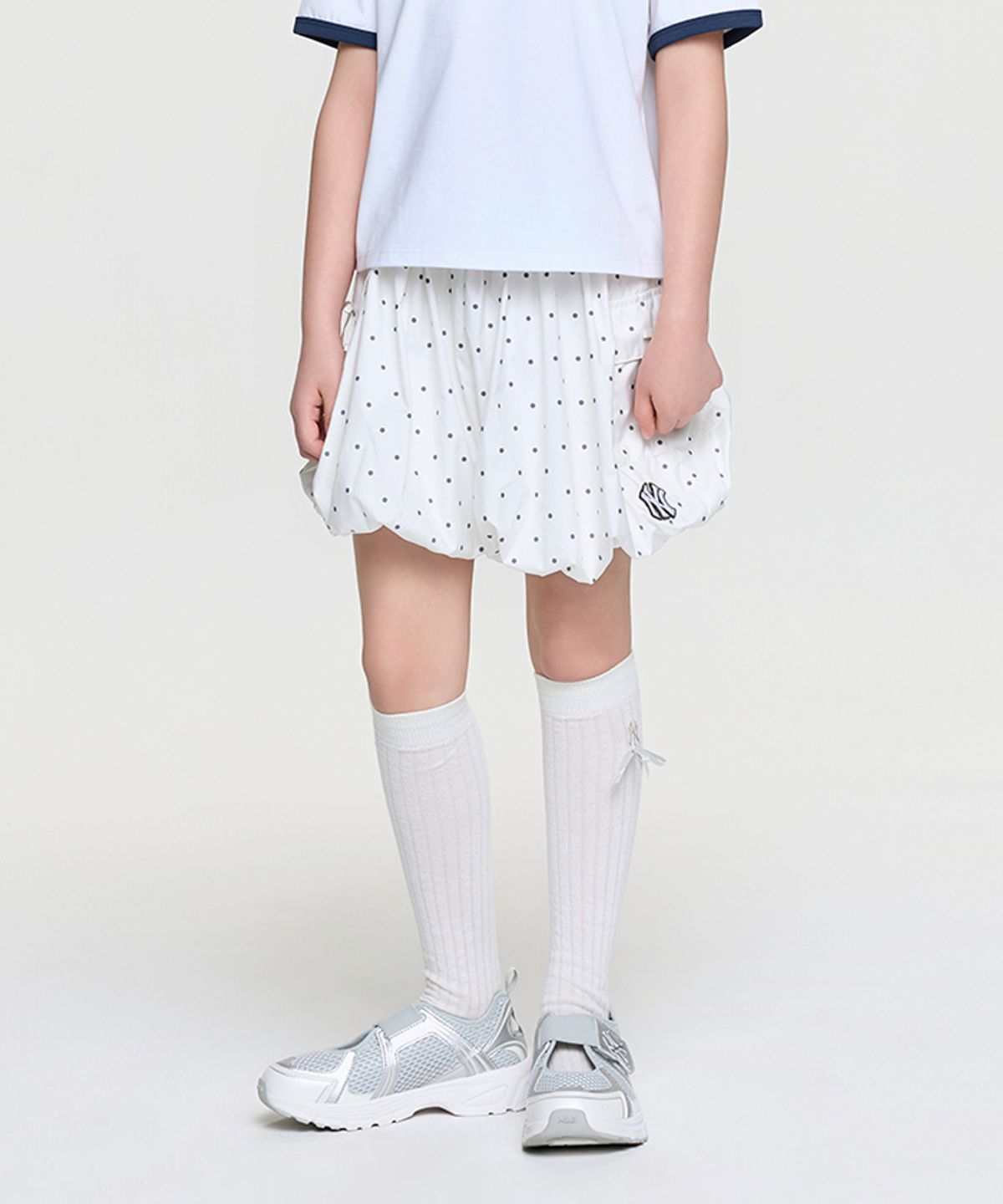 엠엘비 키즈(MLB KIDS) 스트릿 걸즈 도트 벌룬핏 반바지 NY (Ivory)