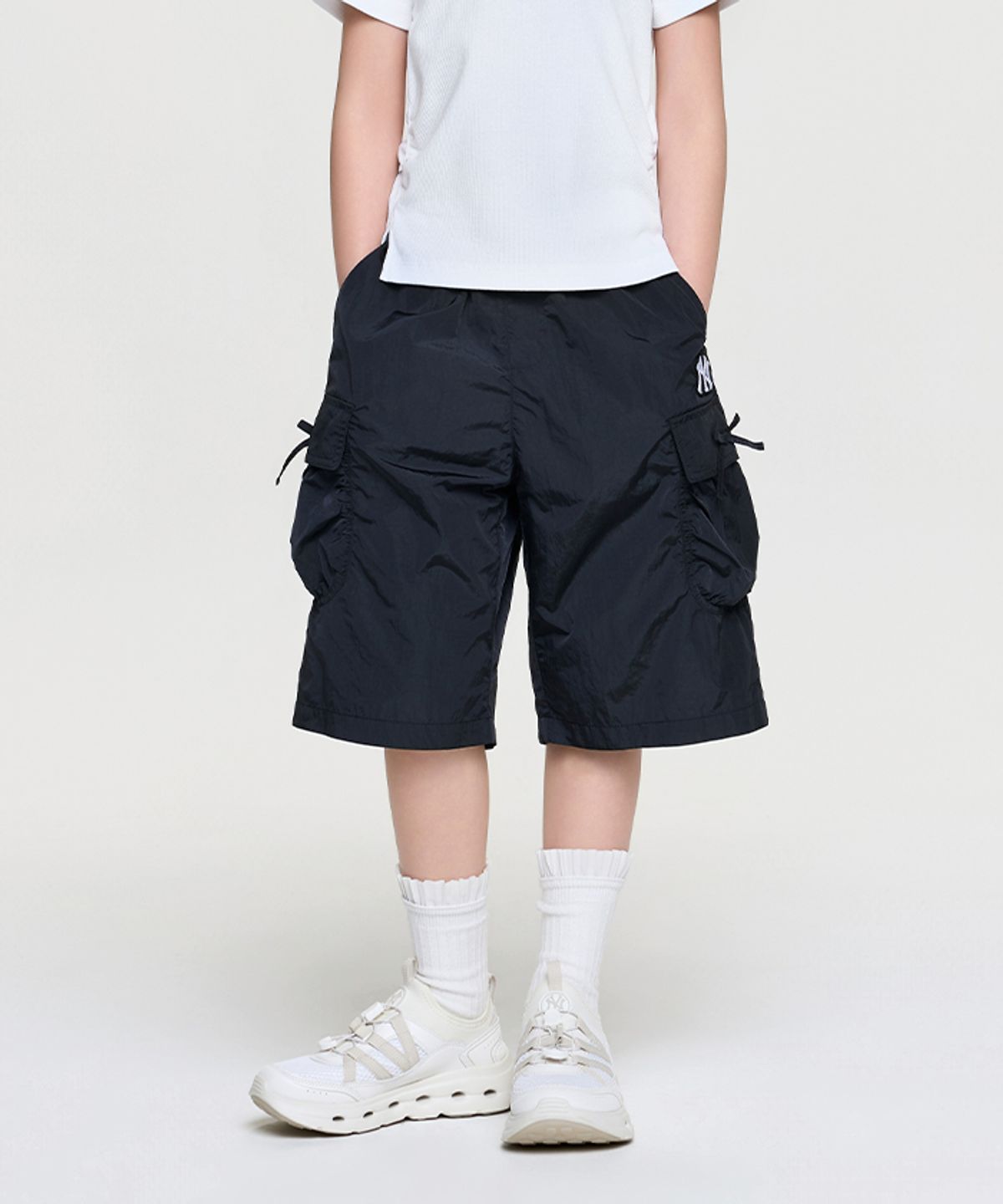 엠엘비 키즈(MLB KIDS) 스트릿 걸즈 버뮤다 팬츠 NY (Black)