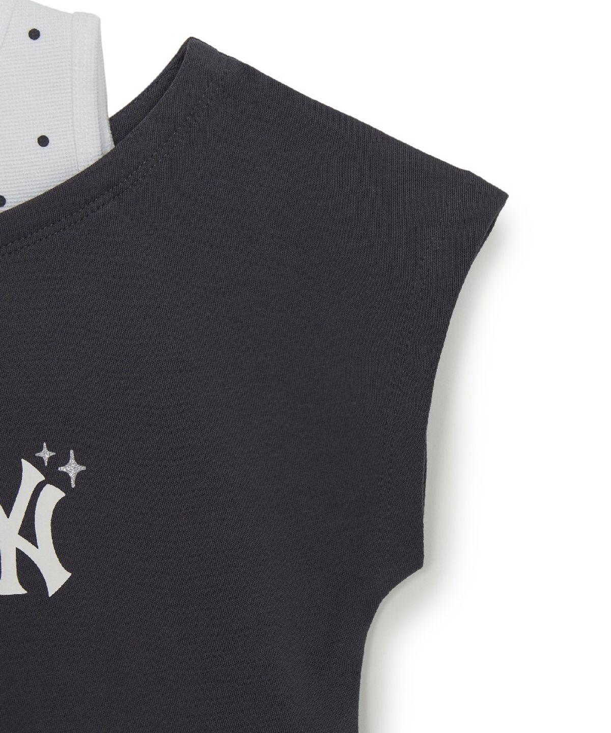 엠엘비 키즈(MLB KIDS) 스트릿 걸즈 나시 레이어드 티셔츠 NY (Charcoal Grey)