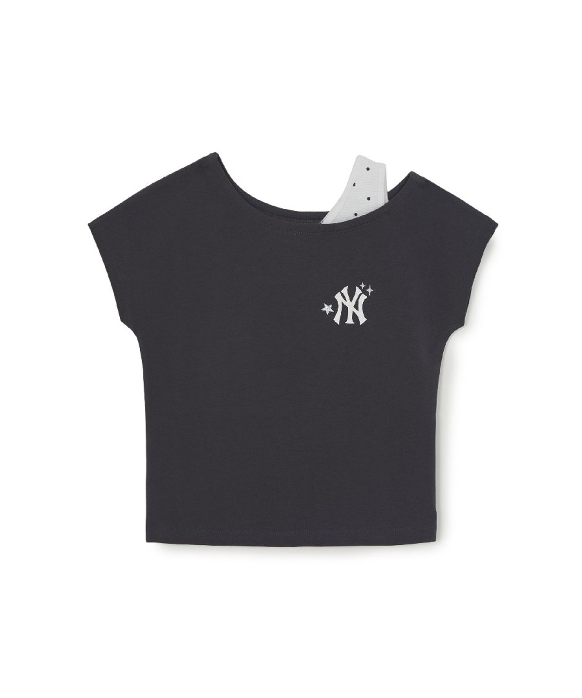 엠엘비 키즈(MLB KIDS) 스트릿 걸즈 나시 레이어드 티셔츠 NY (Charcoal Grey)