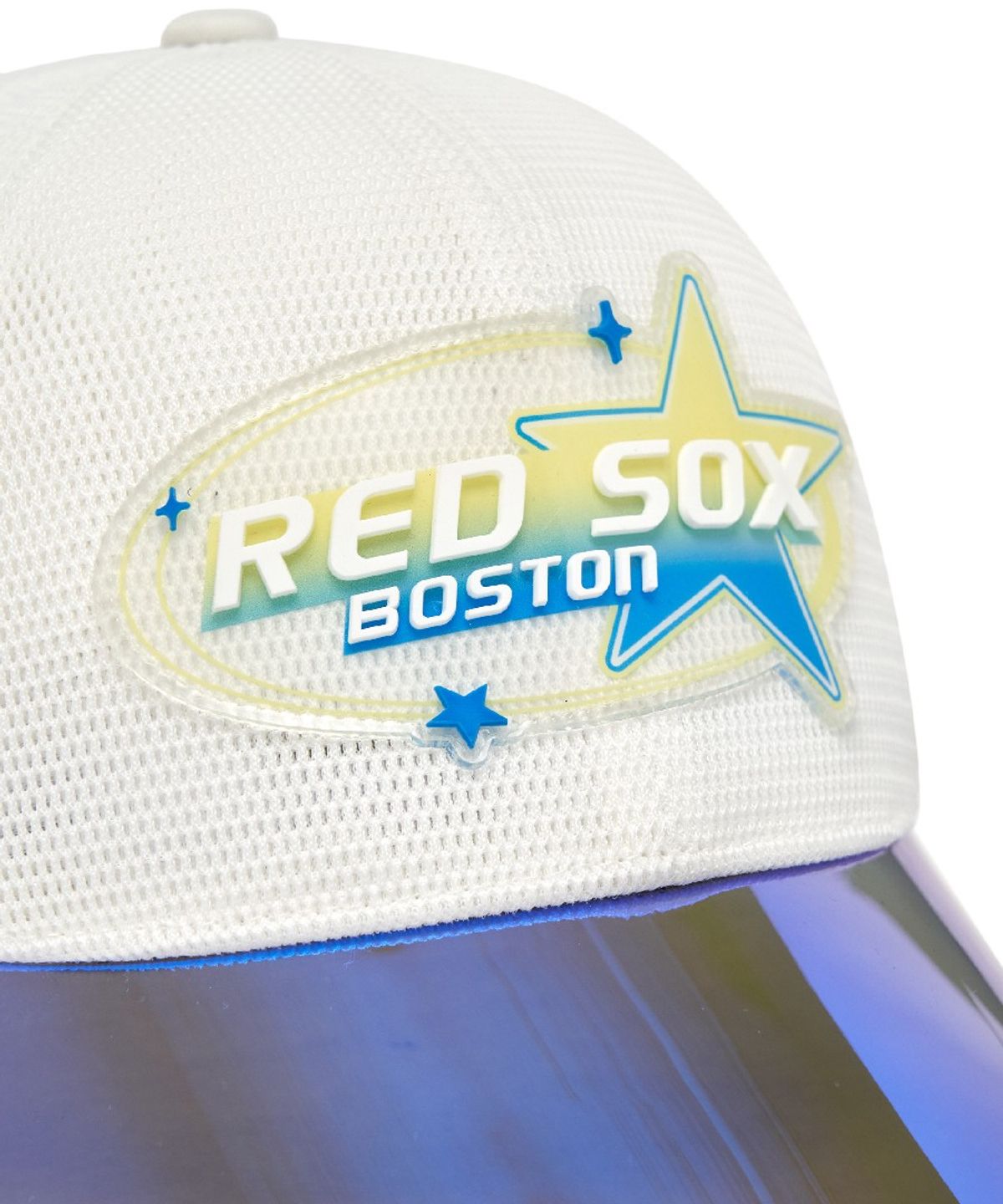 엠엘비 키즈(MLB KIDS) 미러 챙배색 올메쉬 볼캡 BOS (White)
