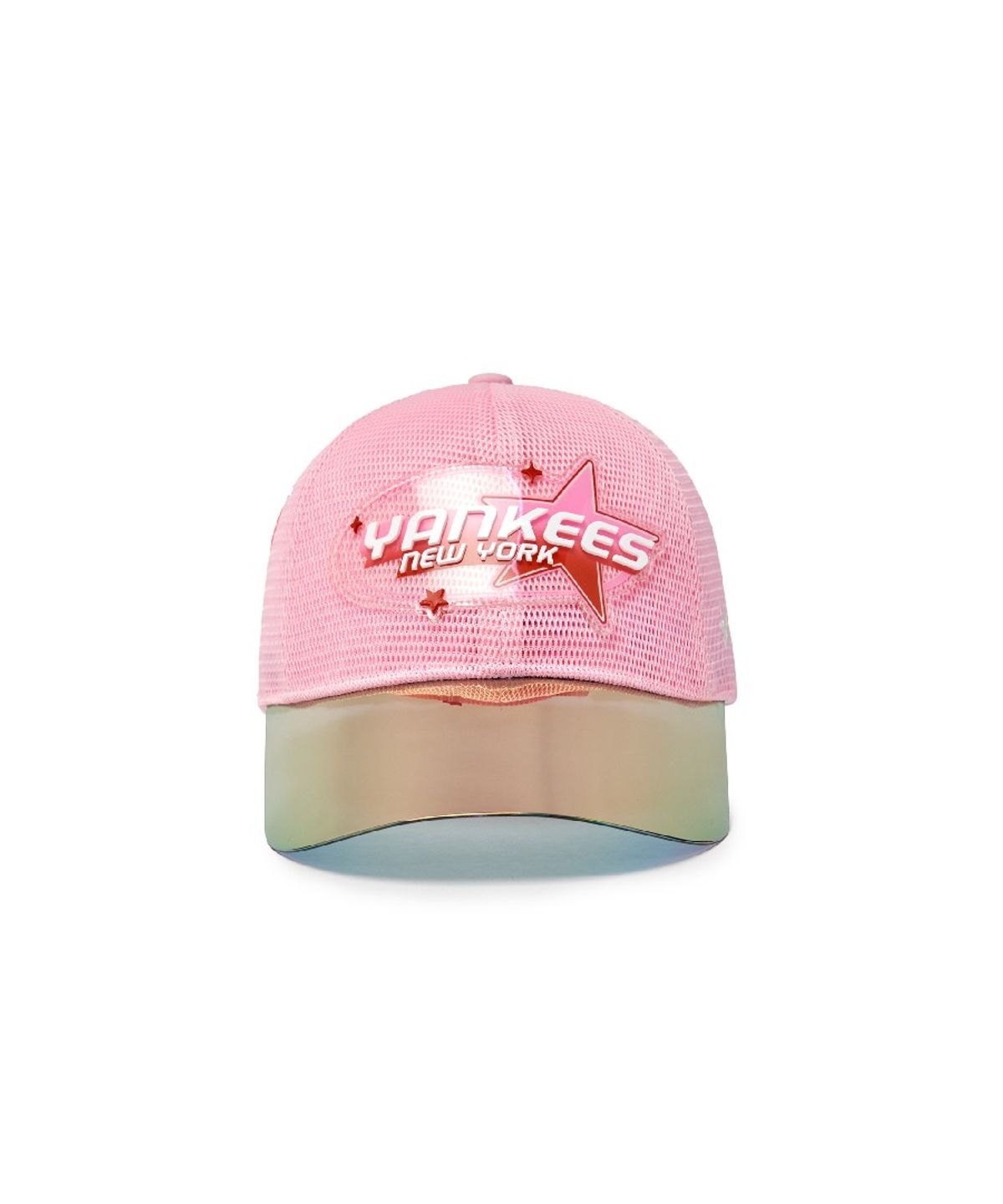 엠엘비 키즈(MLB KIDS) 미러 챙배색 올메쉬 볼캡 NY (Pink)