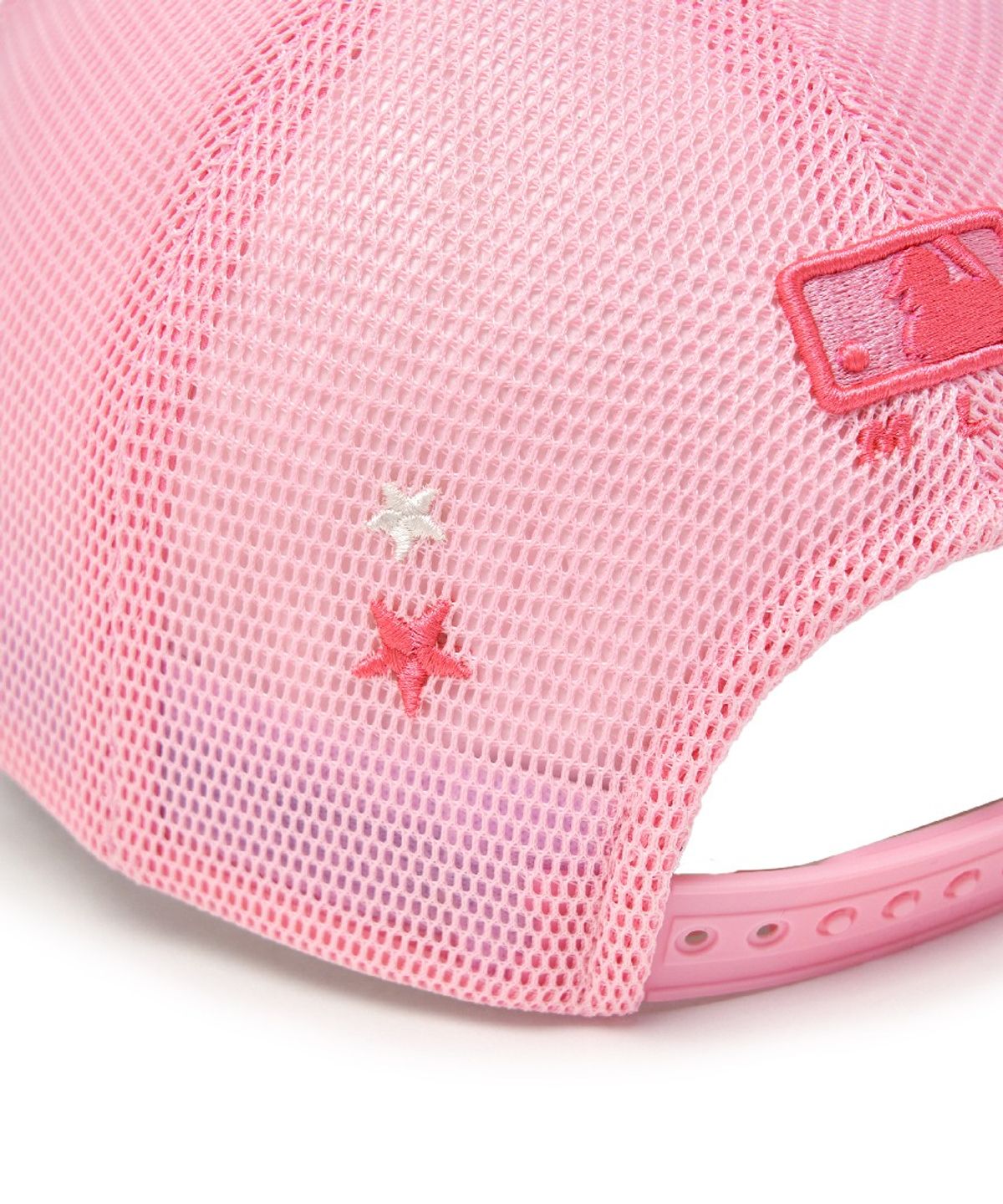 엠엘비 키즈(MLB KIDS) 미러 챙배색 올메쉬 볼캡 NY (Pink)