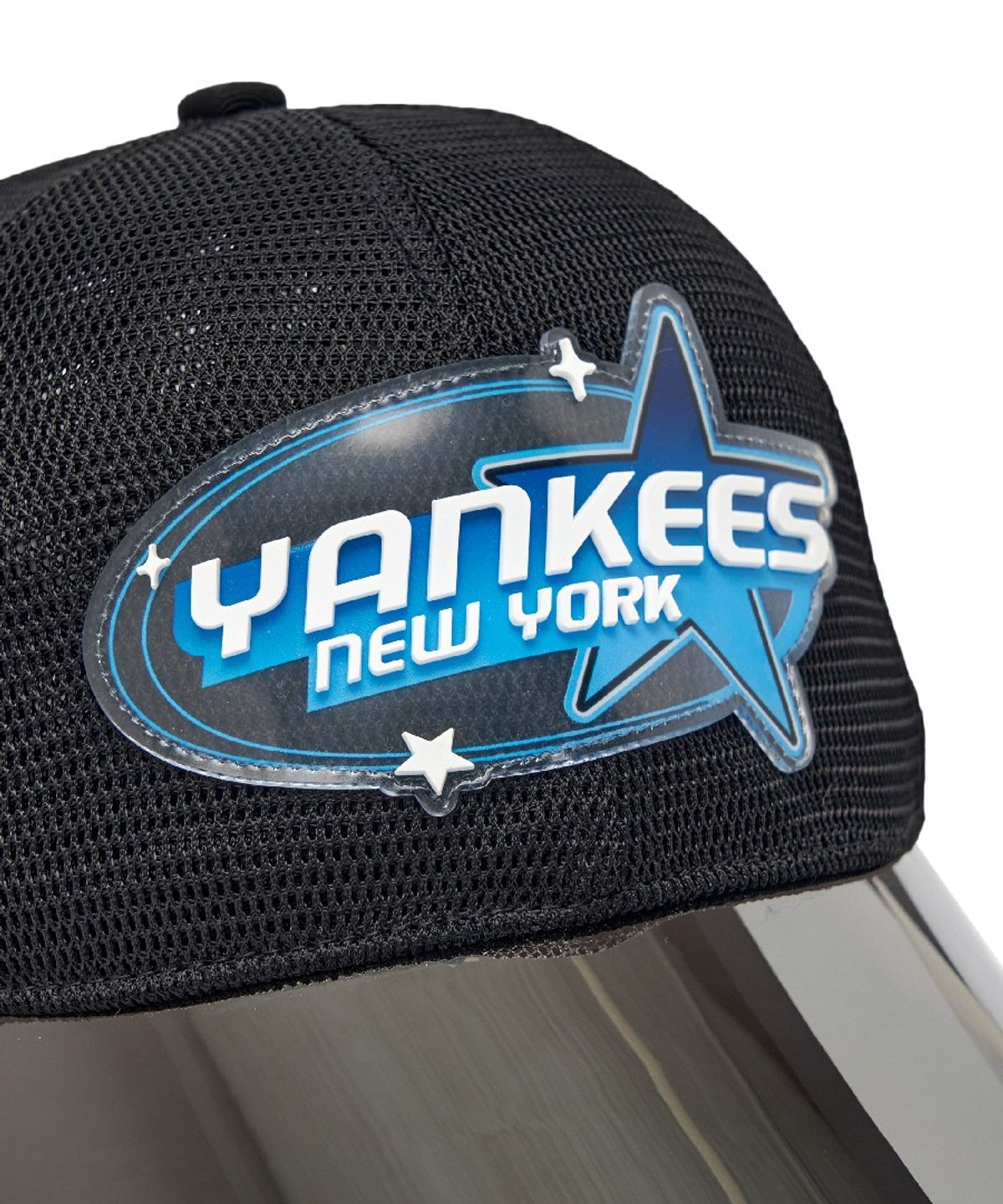 엠엘비 키즈(MLB KIDS) 미러 챙배색 올메쉬 볼캡 NY (Black)