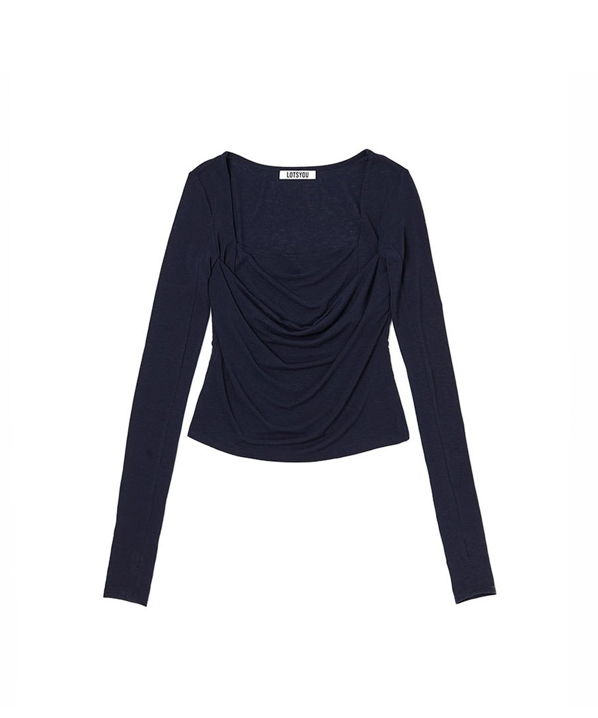라츠유(LOTSYOU) Kate Moss Drapery Top Navy