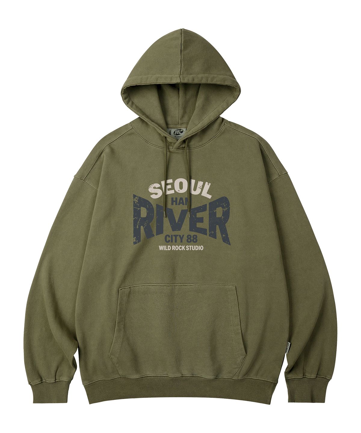 와일드락(WILDROCK) River City 피그먼트 오버핏 후드_5 COL