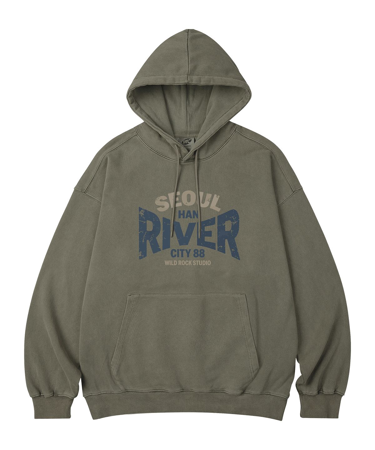와일드락(WILDROCK) River City 피그먼트 오버핏 후드_5 COL
