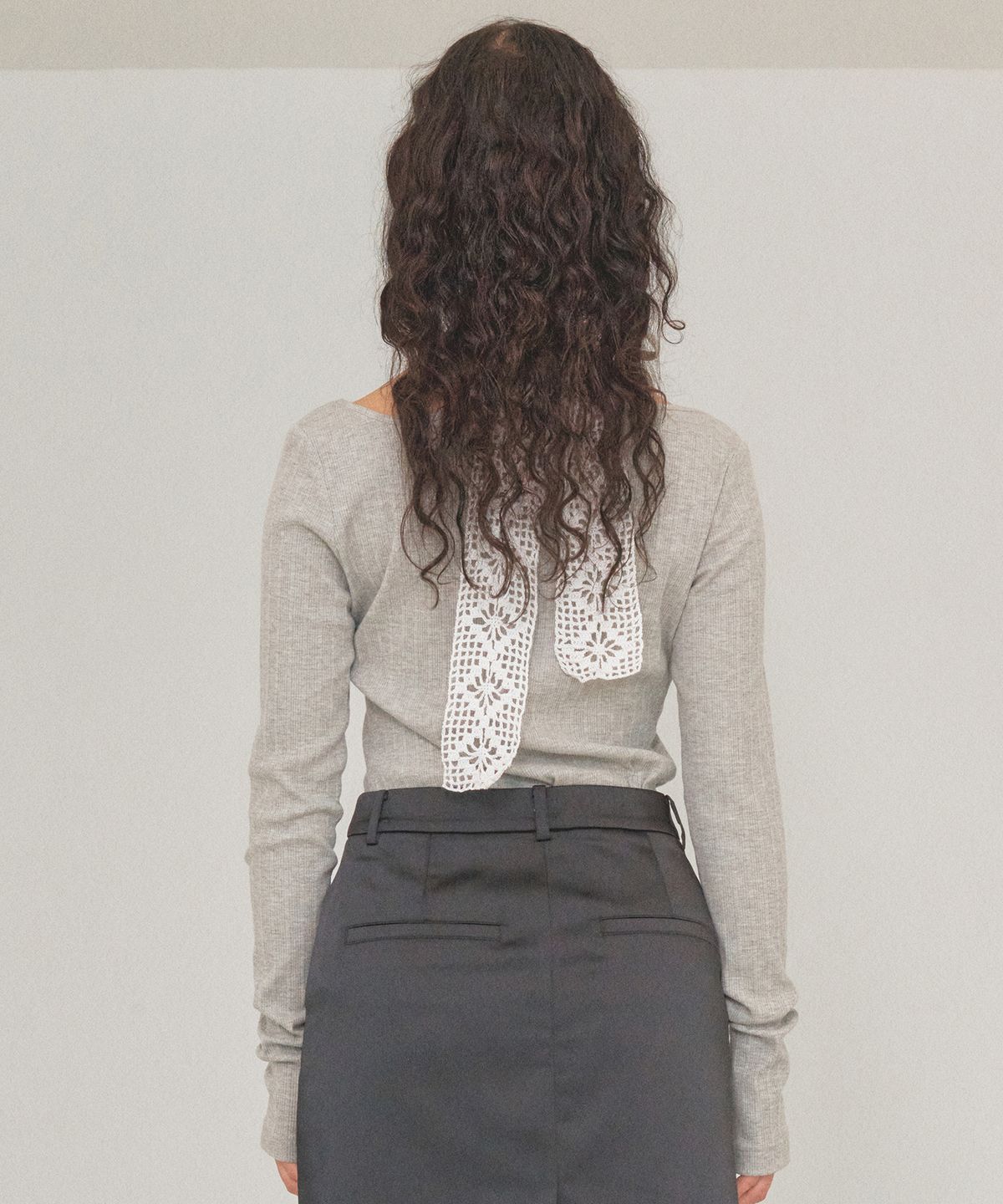 라츠유(LOTSYOU) LOTSYOU_Kate Moss String top Gray