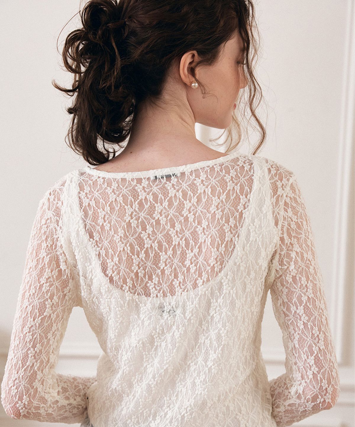 라츠유(LOTSYOU) Rosie Lace T-shirt Ivory