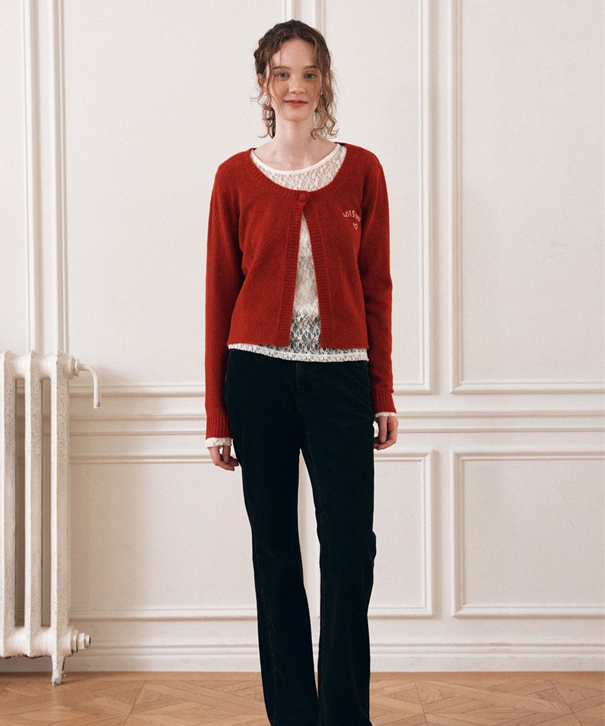 라츠유(LOTSYOU) Rosie Lace T-shirt Ivory