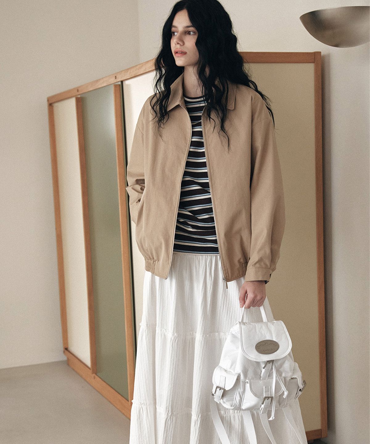 라츠유(LOTSYOU) Brenda Stripe T-shirts Brown