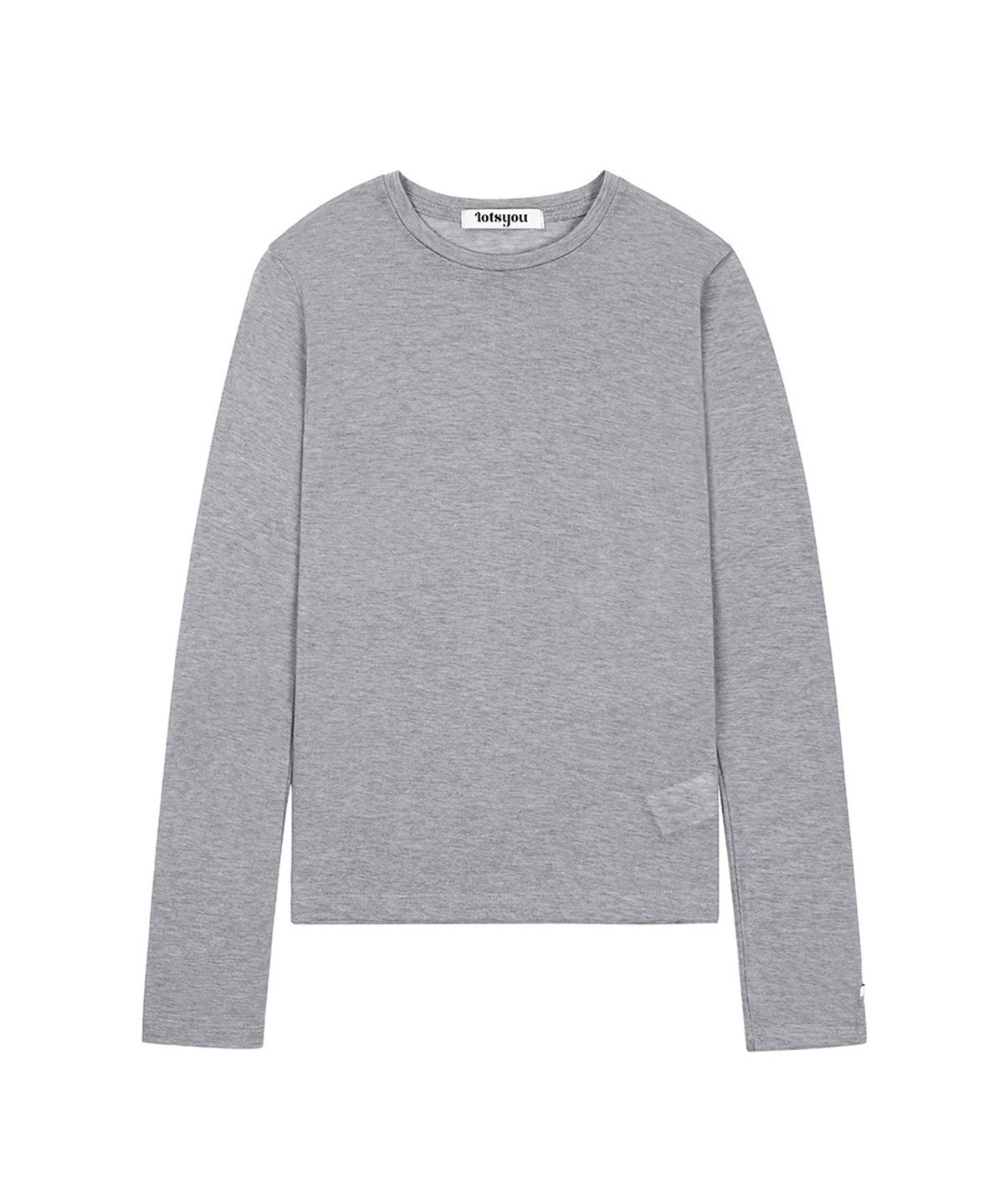 라츠유(LOTSYOU) Noa Wool Round neck T-shirt Melange Gray
