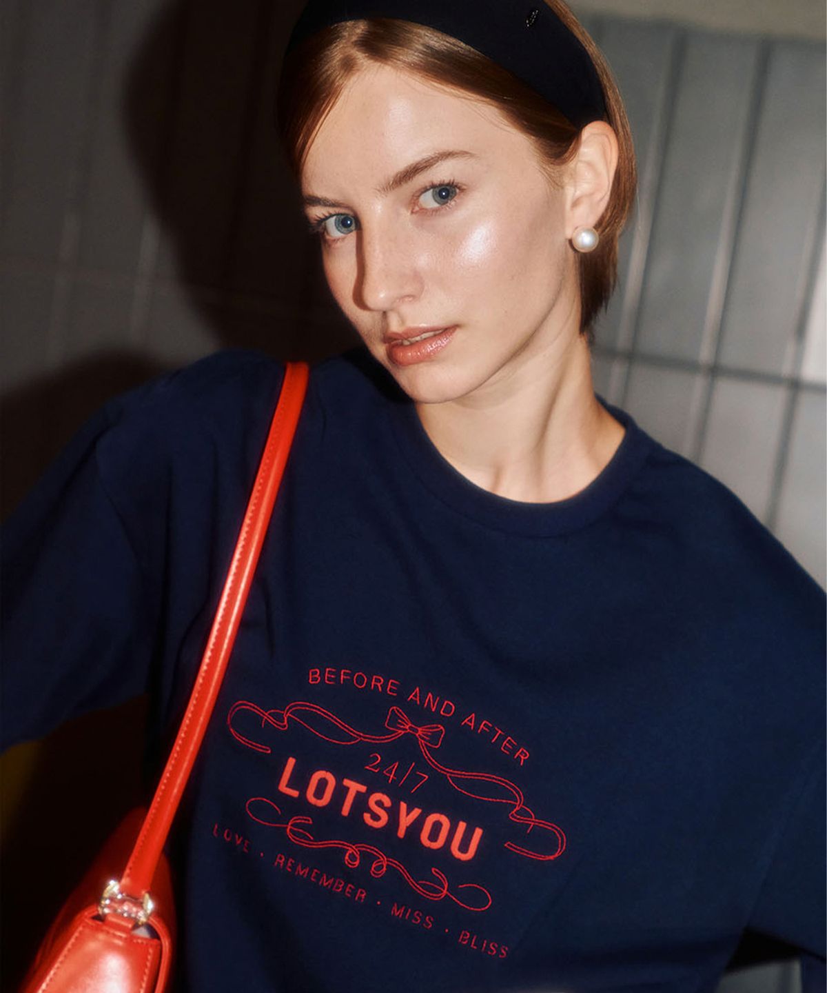 라츠유(LOTSYOU) LOTSYOU_Nostalgia T-shirt Navy