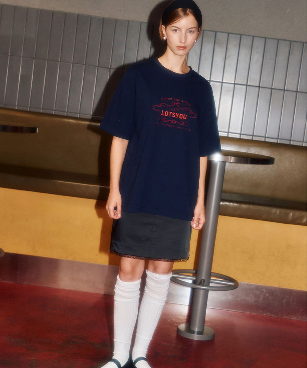 라츠유(LOTSYOU) LOTSYOU_Nostalgia T-shirt Navy