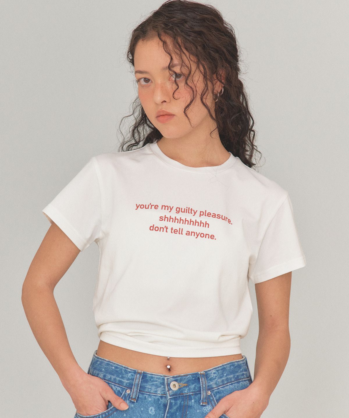 라츠유(LOTSYOU) LOTSYOU_Guilty Pleasure Baby T-shirt Ivory