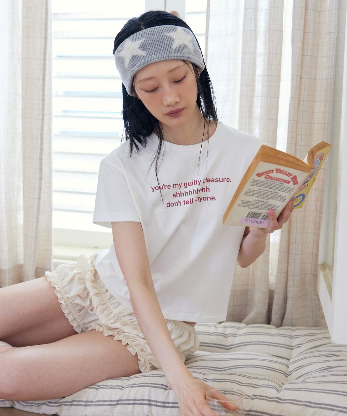 라츠유(LOTSYOU) LOTSYOU_Guilty Pleasure Baby T-shirt Ivory