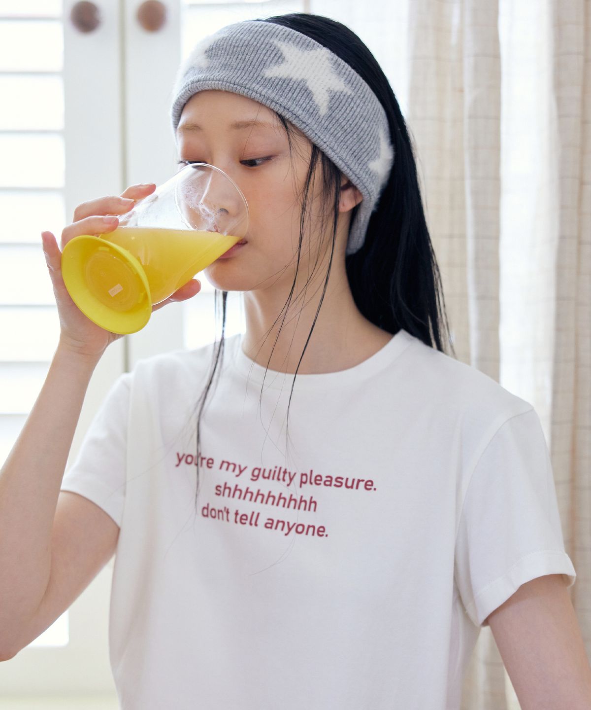 라츠유(LOTSYOU) LOTSYOU_Guilty Pleasure Baby T-shirt Ivory