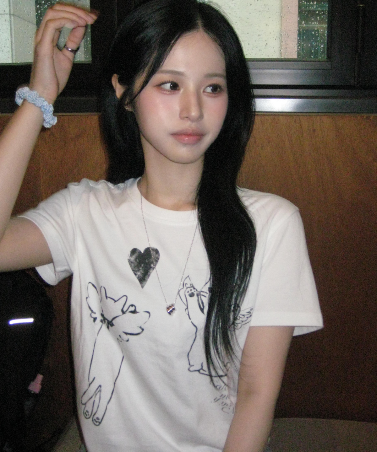 로긴 앤 로지(ROGIN N ROSIE) Love Cat Printed T-shirt White