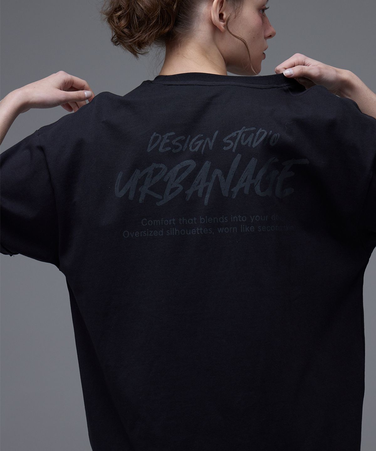 어반에이지(URBANAGE) [2PACK] DESIGN STUDIO 로고 오버핏 반팔_4color