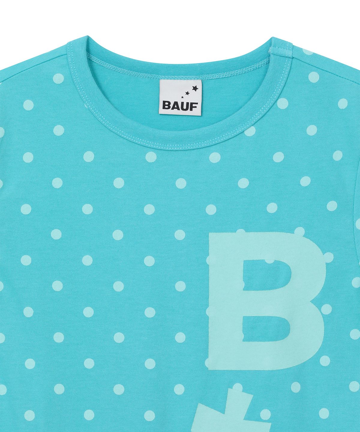 바우프(BAUF) B logo 슬림핏 티셔츠 [도트 민트]