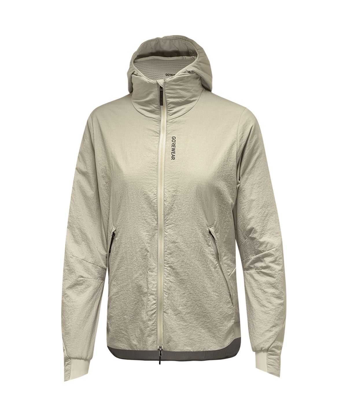 고어웨어(GOREWEAR) 컨커브 윈드스토퍼 ePE 인슐레이티드 후드 자켓 우먼 - 테크 베이지 (여성용) 방풍 보온 아우터