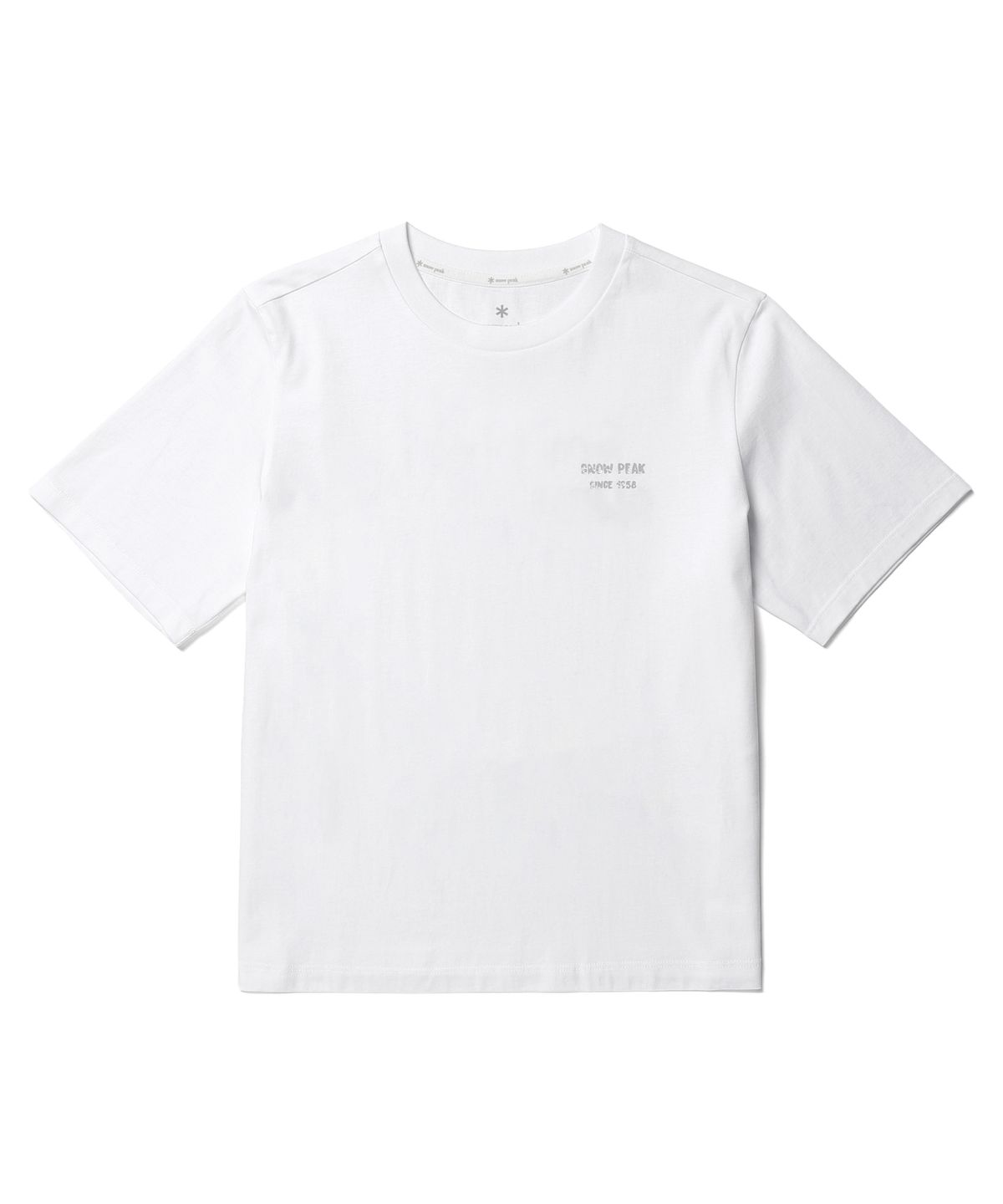 스노우피크 어패럴(SNOWPEAK APPAREL) 코튼 여성 레터링 반팔 티셔츠 (S26MWFTS65) White