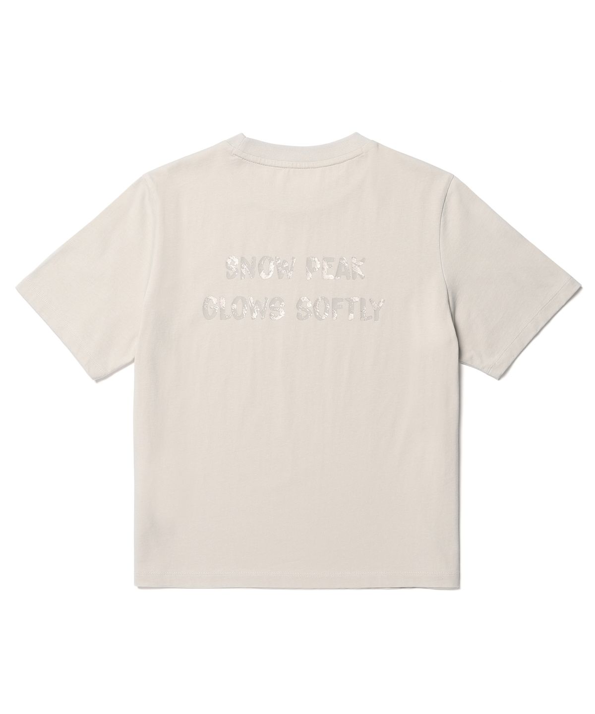 스노우피크 어패럴(SNOWPEAK APPAREL) 코튼 여성 레터링 반팔 티셔츠 (S26MWFTS65) Light Beige