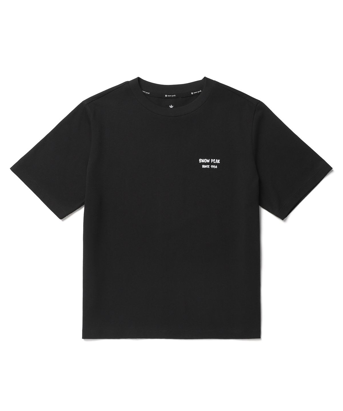 스노우피크 어패럴(SNOWPEAK APPAREL) 코튼 여성 레터링 반팔 티셔츠 (S26MWFTS65) Black