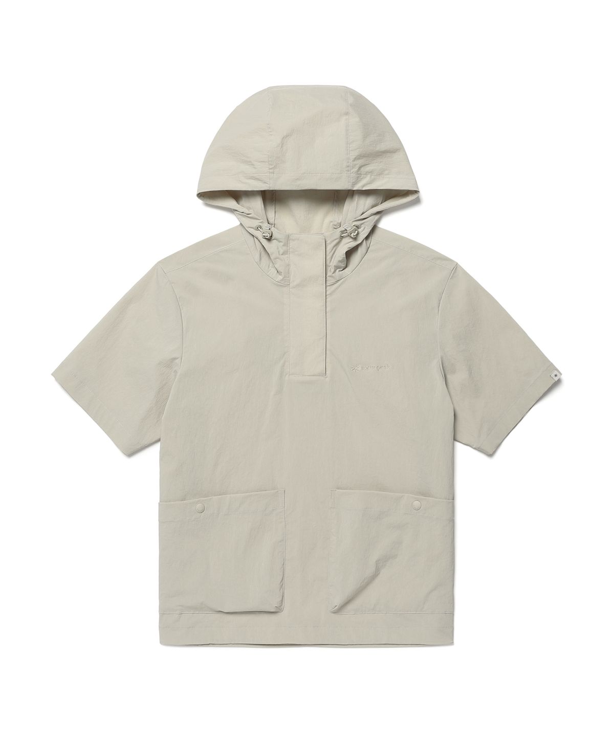 스노우피크 어패럴(SNOWPEAK APPAREL) 루트 여성 후드 반팔 아노락 (S26MWRAN69) Light Beige