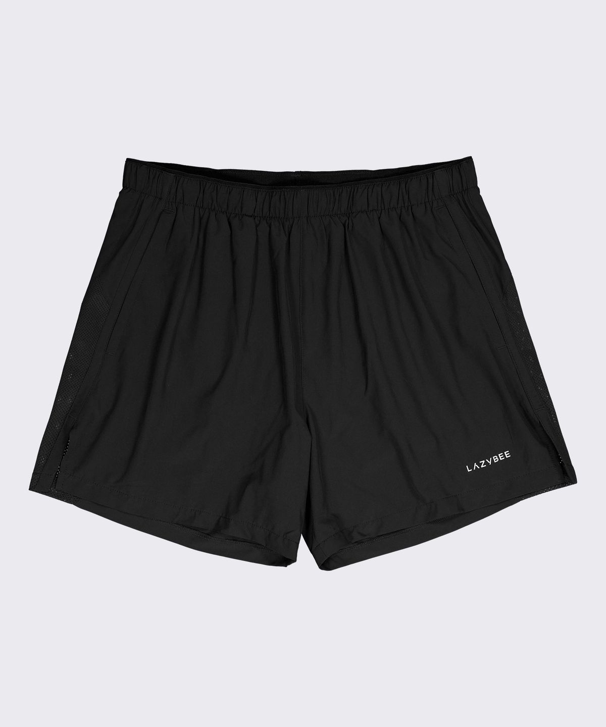 레이지비(LAZYBEE) 에어브리즈 메쉬 패널 반바지 5인치 러닝 쇼츠 M 블랙