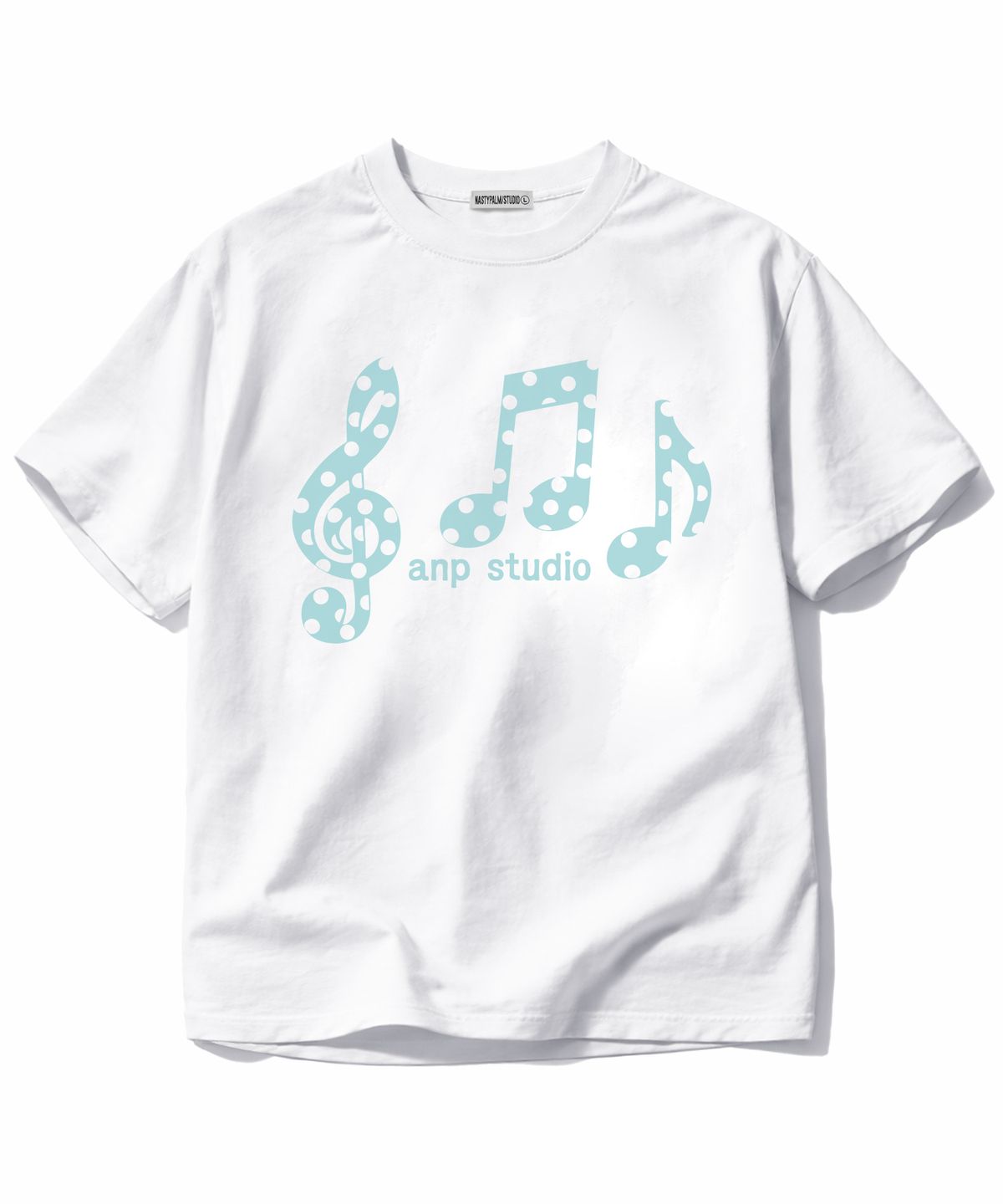 엔피스튜디오(NP STUDIO) 사운드 노트 오버핏 반팔 티셔츠 [ 화이트 ]