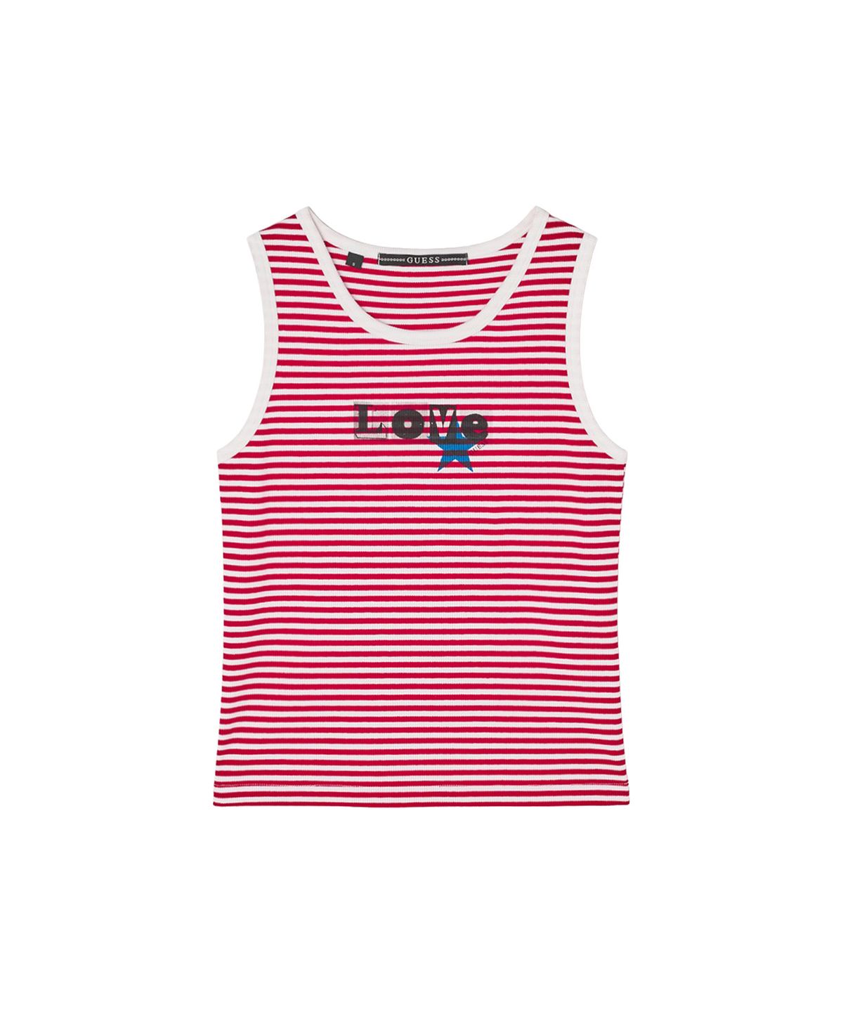 게스(GUESS) 2color 넥 배색 스트라이프 민소매 OQ2K5459
