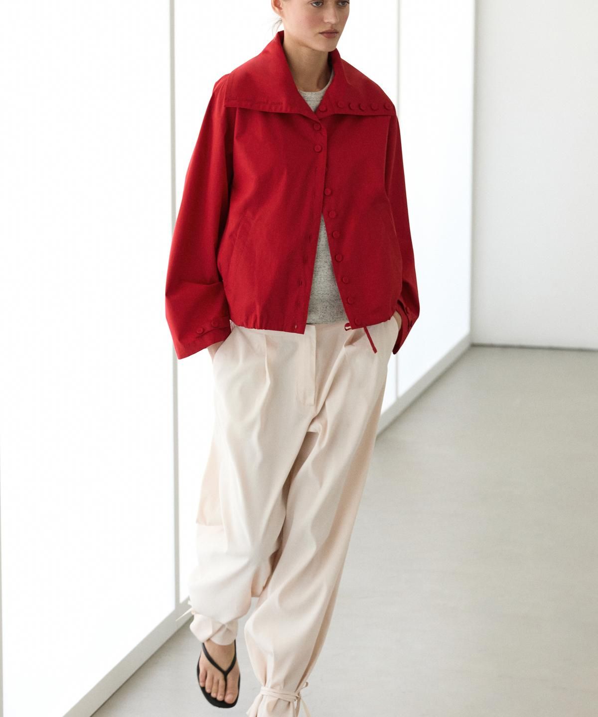 마시모두띠(MASSIMO DUTTI) Lightweight cotton jacket with button details