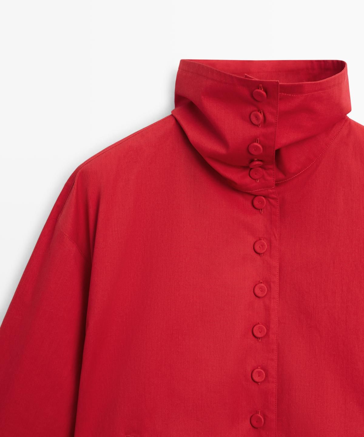 마시모두띠(MASSIMO DUTTI) Lightweight cotton jacket with button details