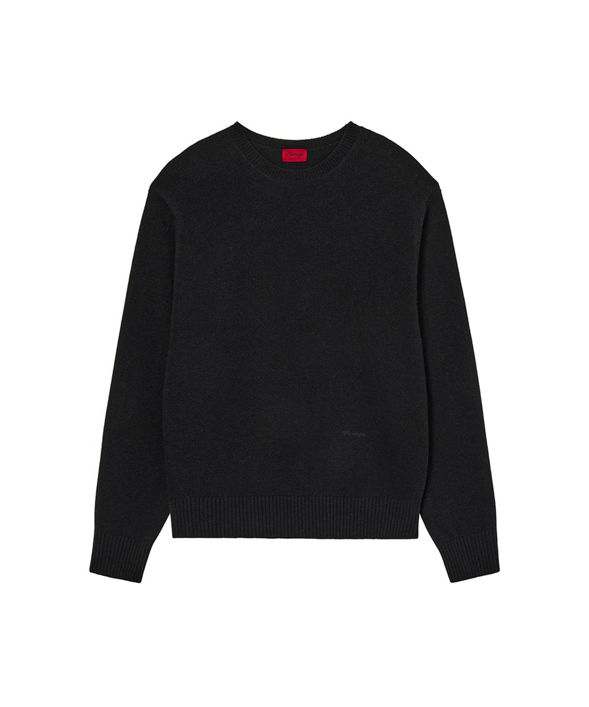 세비지(SAVAGE) Round Neck Knit - Black