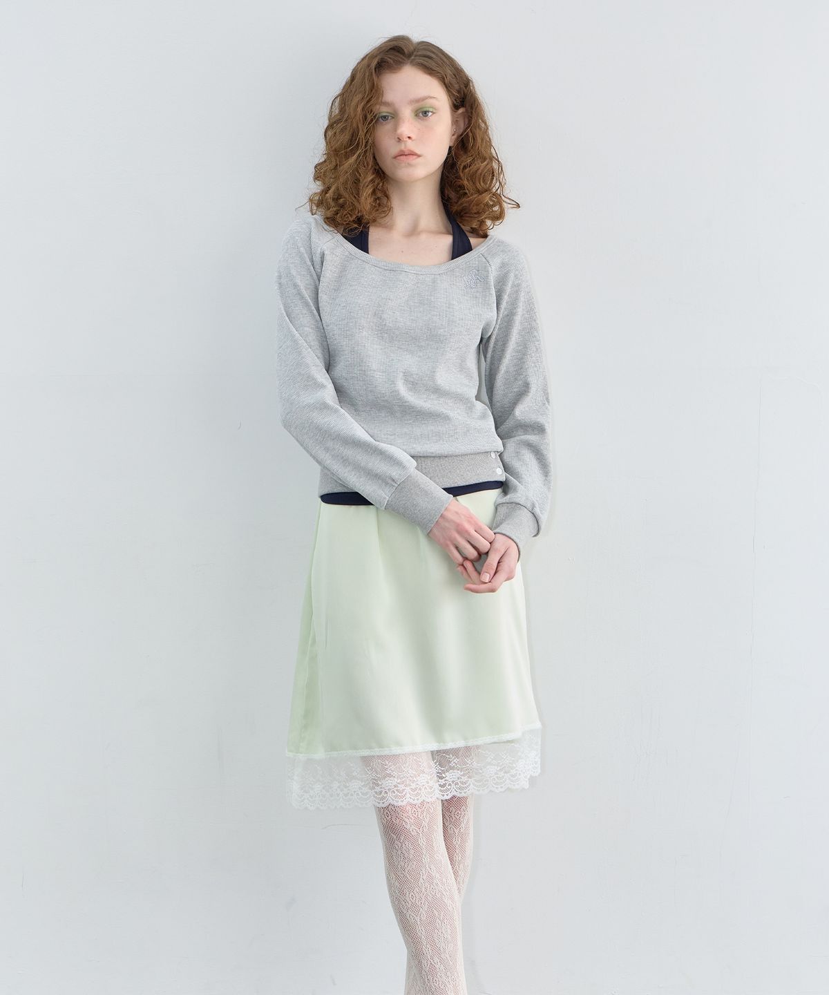 레터리(LETERIE) LAYERED LACE SKIRT_4COLOR