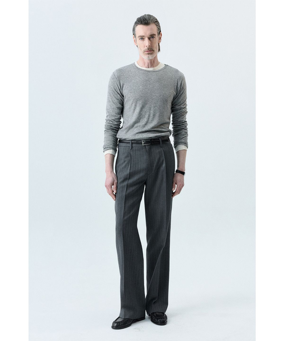 세비지(SAVAGE) Flatlock Crewneck Long Sleeve - Grey