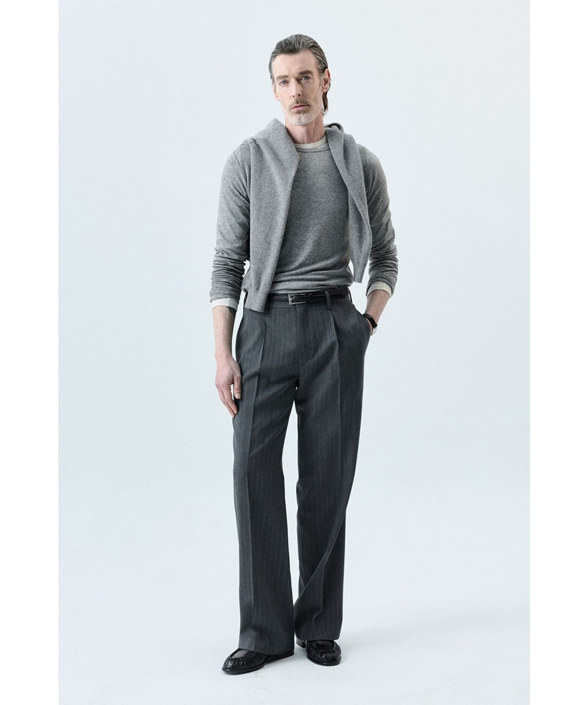 세비지(SAVAGE) Flatlock Crewneck Long Sleeve - Grey