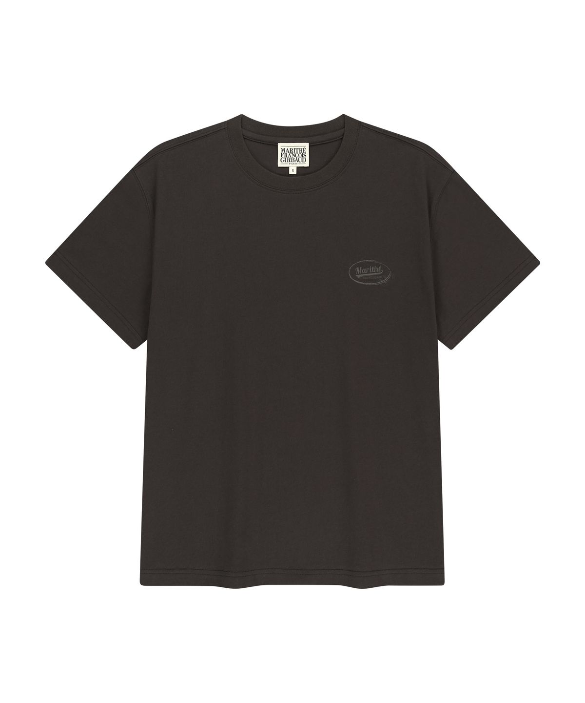 마리떼 프랑소와 저버(MARITHÉ + FRANҪOIS GIRBAUD) VINTAGE LOGO TYPO TEE brown