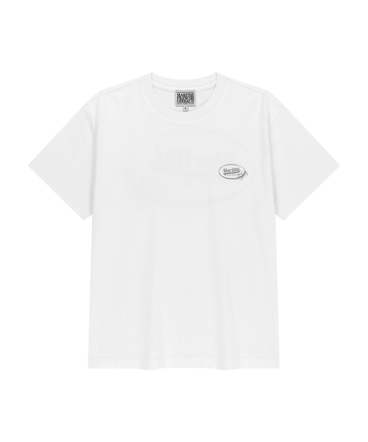 마리떼 프랑소와 저버(MARITHÉ + FRANҪOIS GIRBAUD) VINTAGE LOGO TYPO TEE white