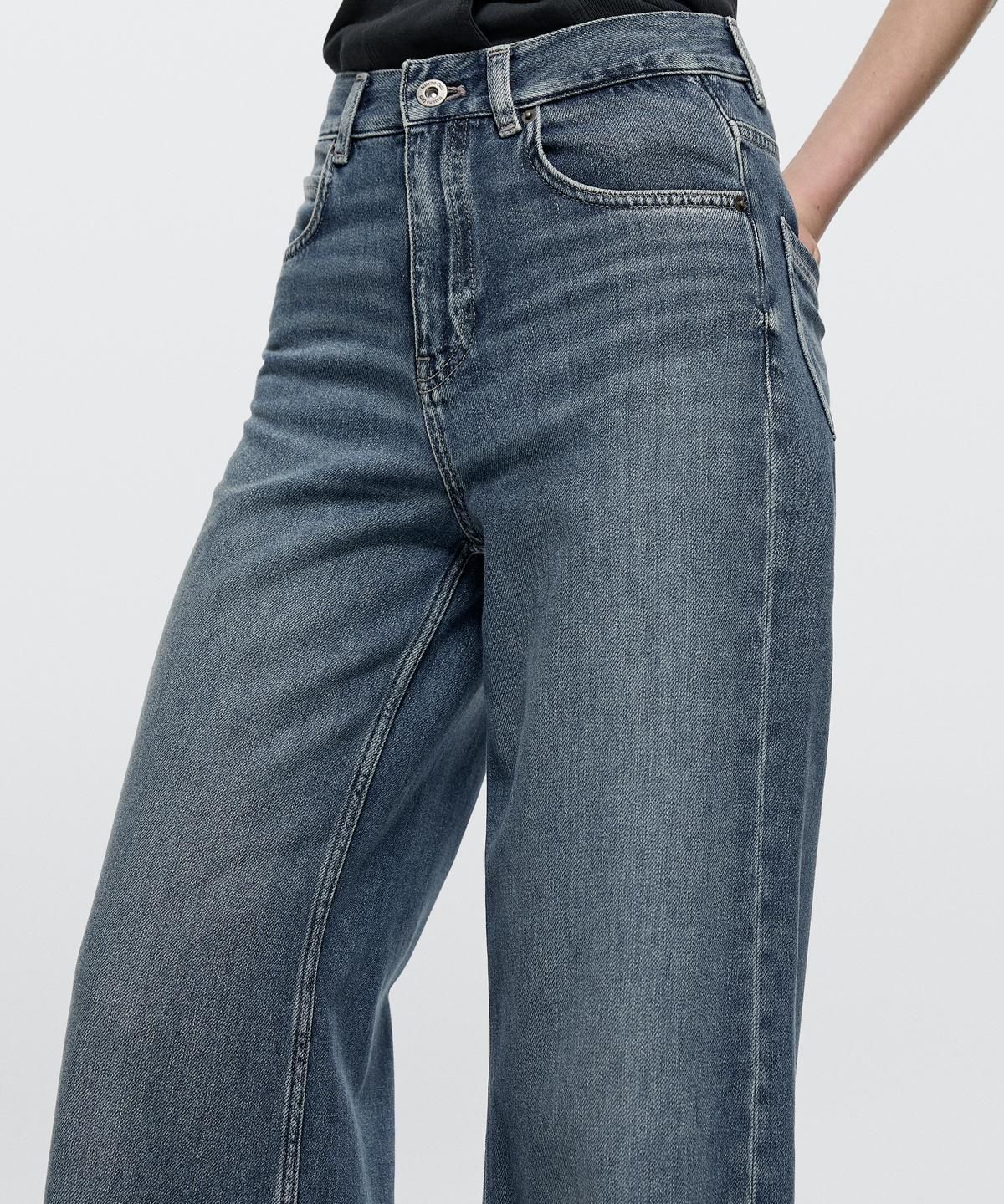 마시모두띠(MASSIMO DUTTI) 하이라이즈 와이드 레그 진