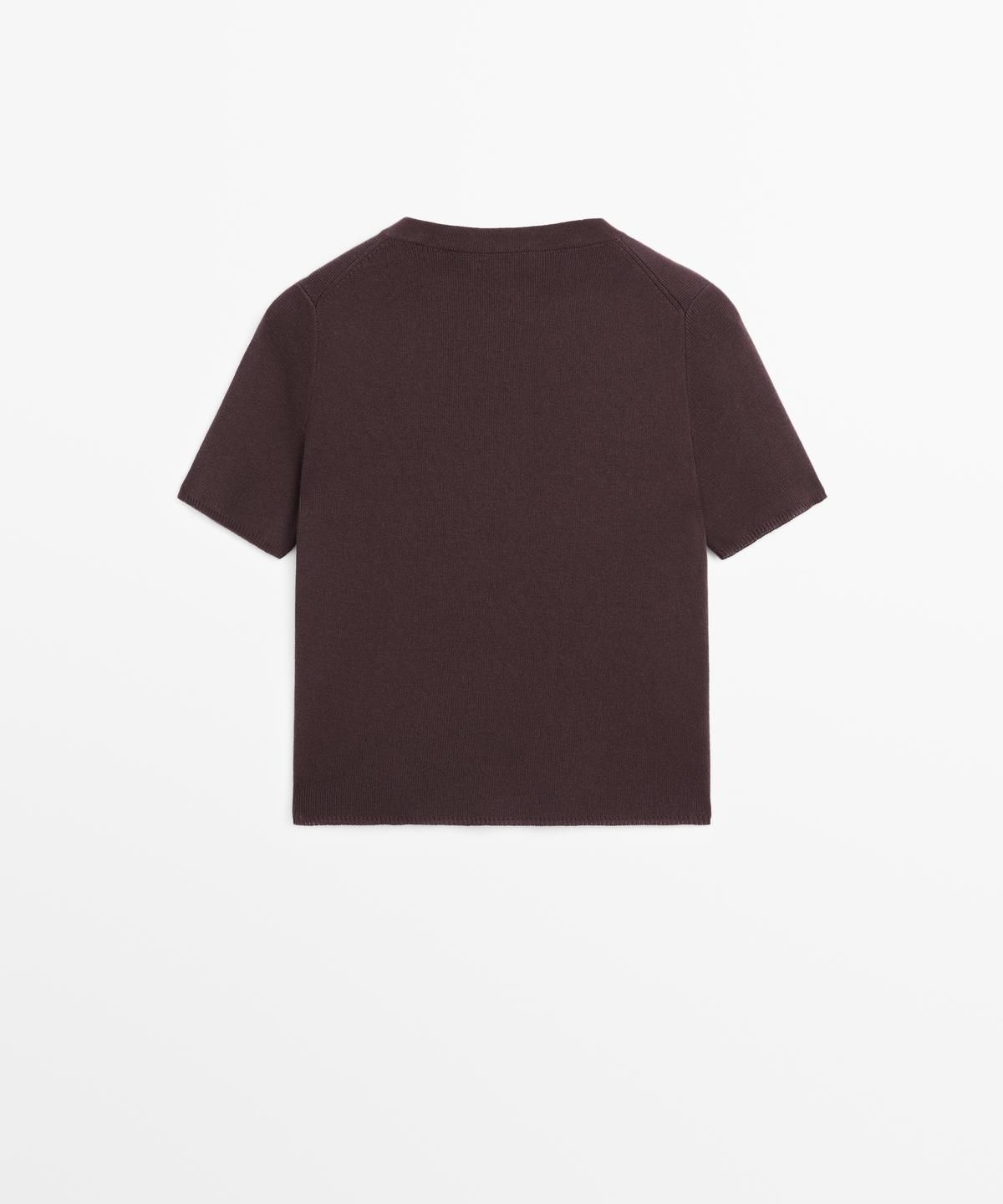 마시모두띠(MASSIMO DUTTI) 반팔 코튼 니트 가디건