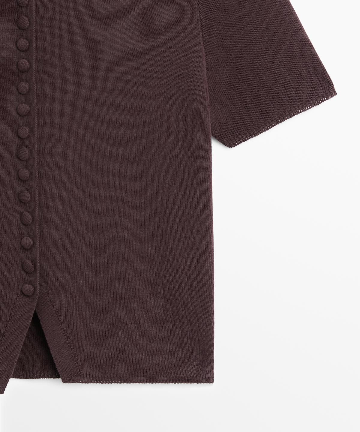 마시모두띠(MASSIMO DUTTI) 반팔 코튼 니트 가디건