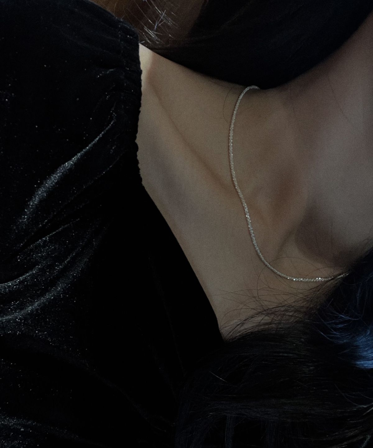 노시스(KNOSIS) [925 silver] 샤이닝 실버칩 목걸이