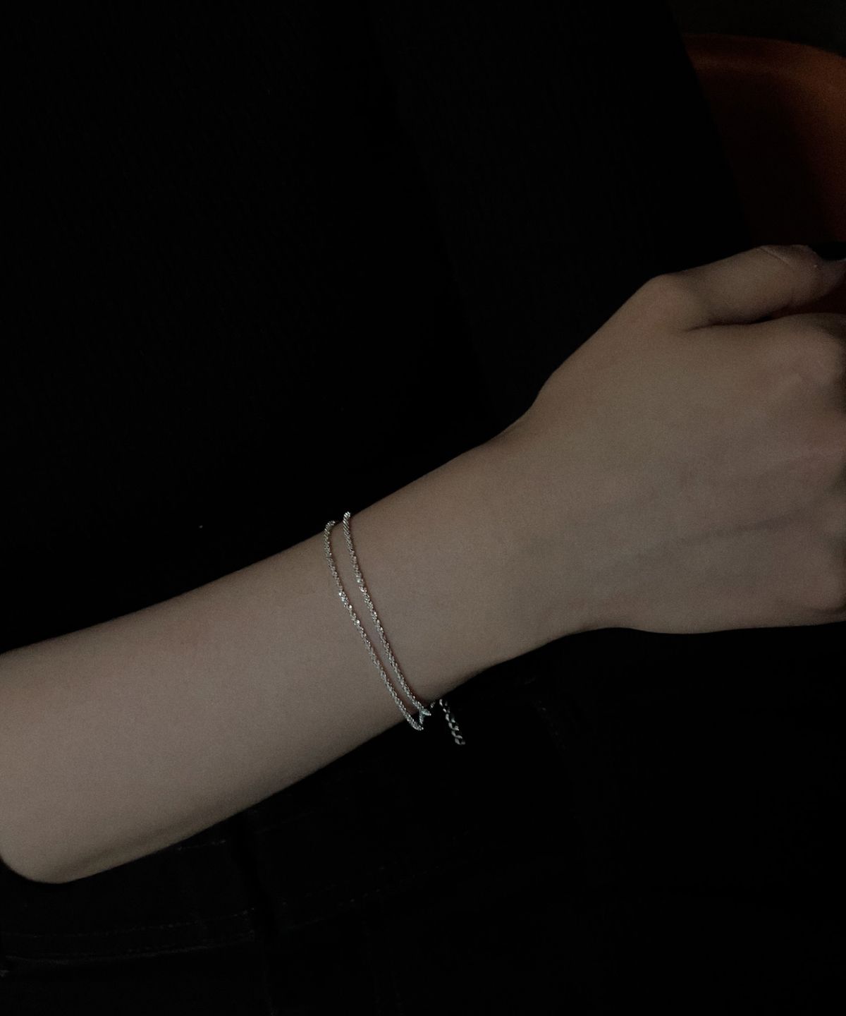 노시스(KNOSIS) [925 silver] 샤이닝 실버칩 팔찌