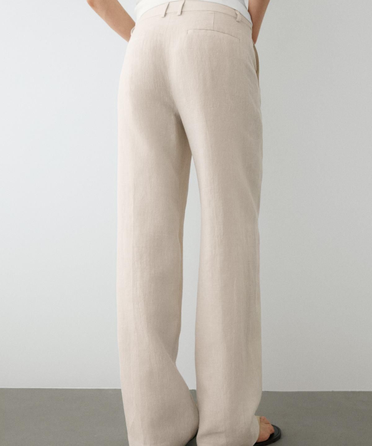 마시모두띠(MASSIMO DUTTI) 100% 린넨 릴렉스 핏 팬츠