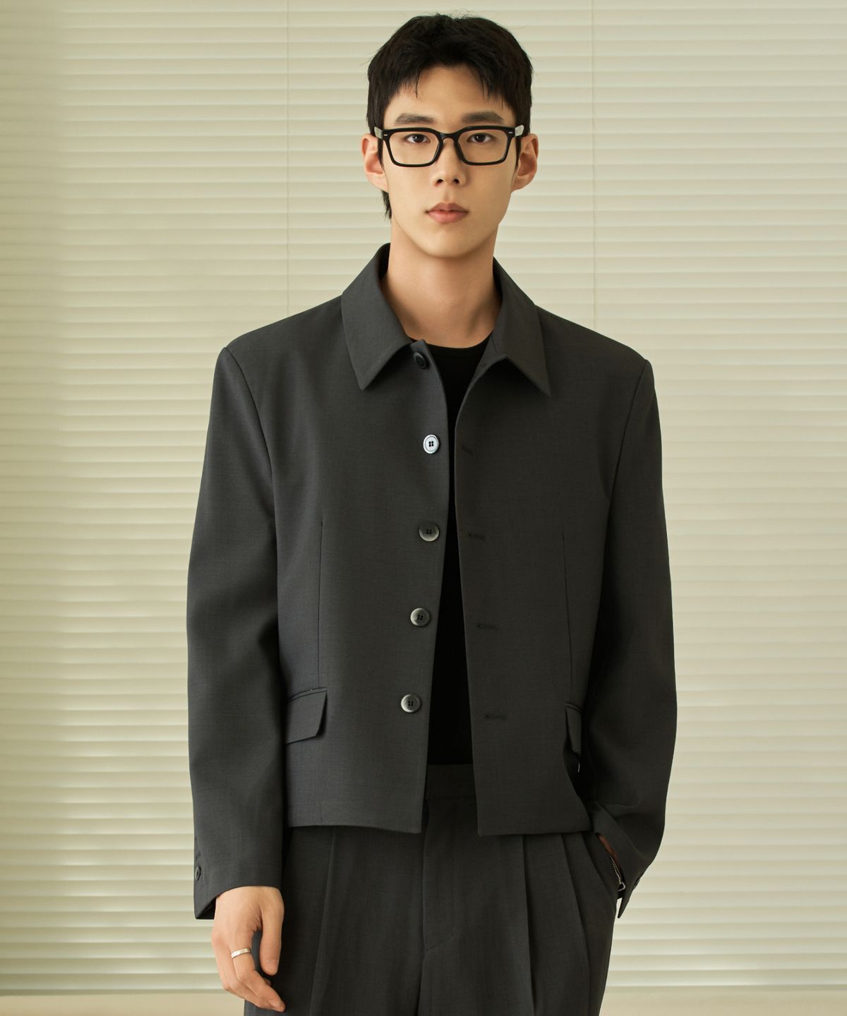 효지(HYOJI) SS 워셔블 맥카라 크롭 블레이저 (S01-5컬러)