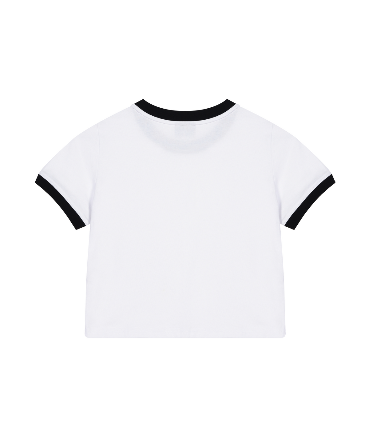 베스티리아(VESTIRYA) Red Signature Ringer Crop T-shirts White
