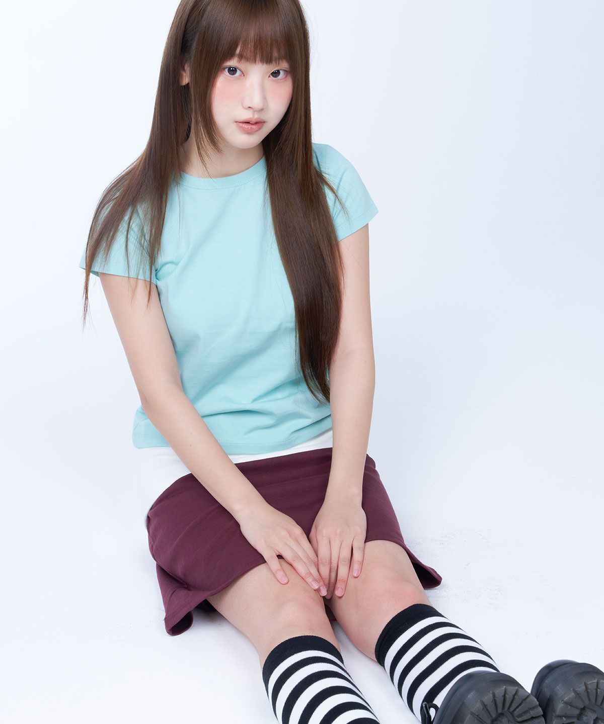 라이라이(LYELYE) Basic slim top (mint)