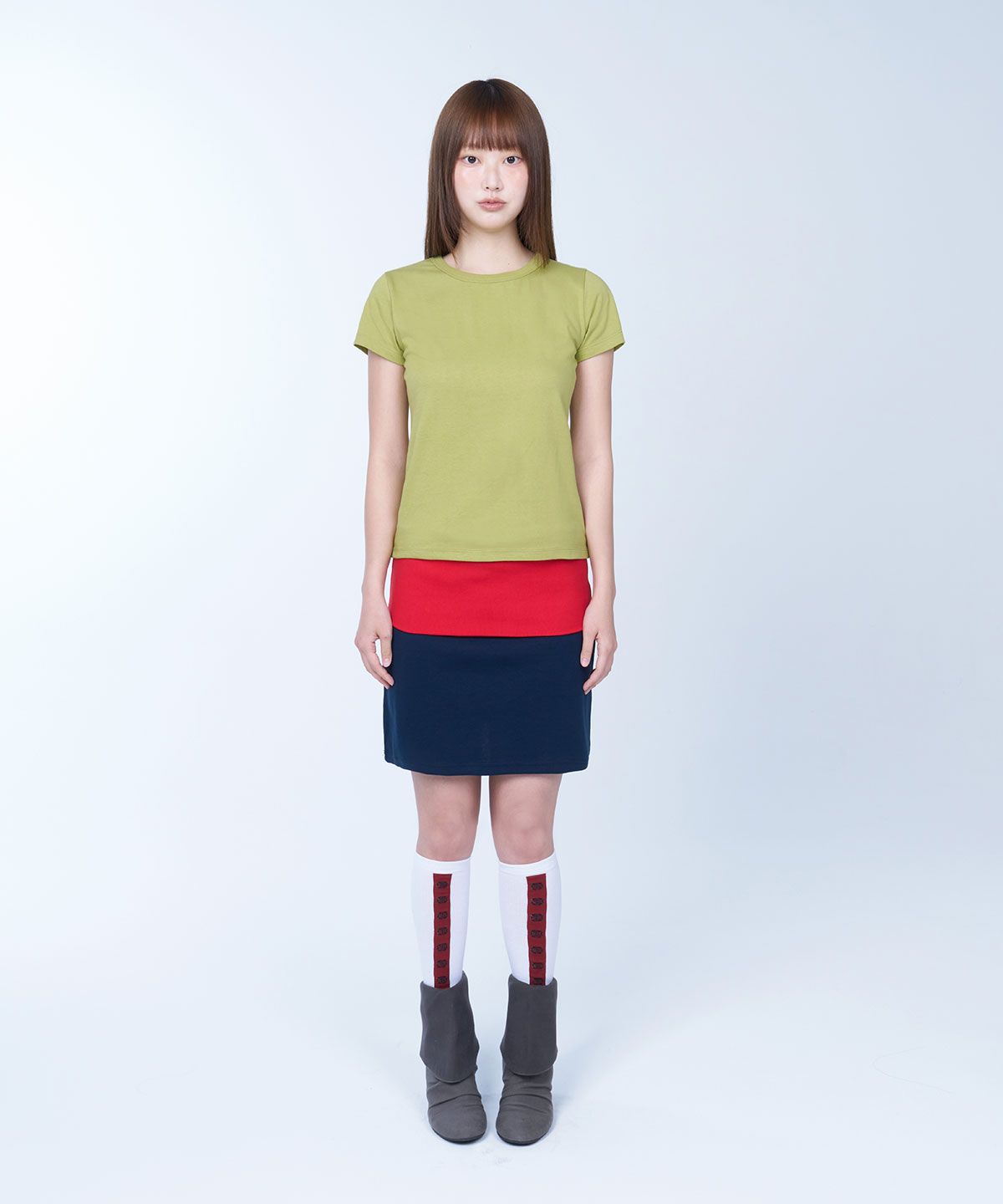 라이라이(LYELYE) Basic slim top (olive)